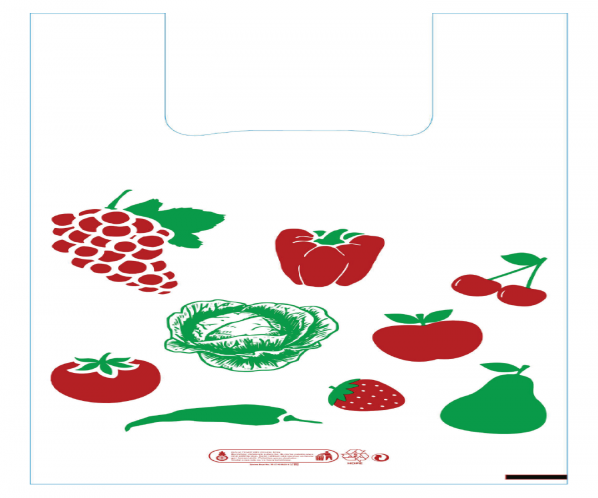 Hışır Rulo Poşet  Sebze Meyve Baskılı Küçük Boy